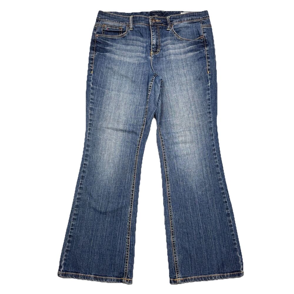 Tommy Hilfiger Jeans Womens 12 American Hope Boot High Mid Blue Measures 33 x 28